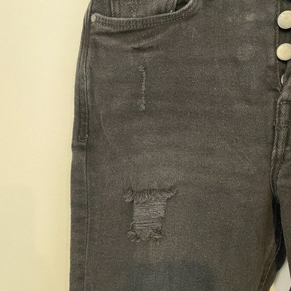 Forever21 The Larchmont Black Distressed Straight-Leg Jeans - Picture 4 of 7